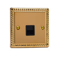 Varilight Georgian Brass 1-Gang Telephone Master Socket - XGTMB image 0