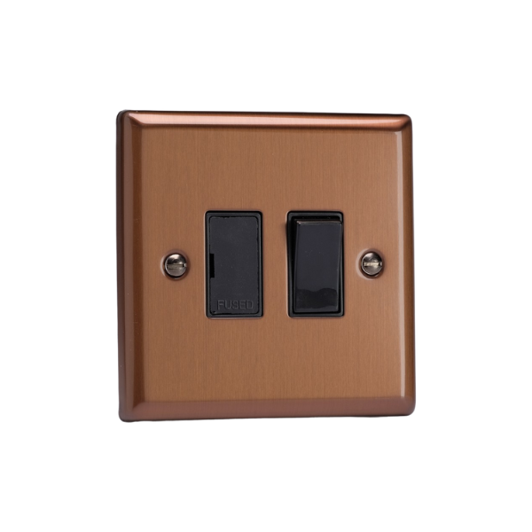 Urban Brushed Bronze 13A Switched Fused Spur XY6B.BZ image 0