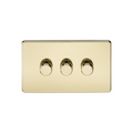 Polished Brass 3G 2-way 10-200W (5-150W LED) Intelligent dimmer - SF2193PB image 0