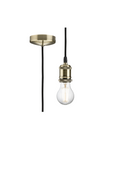 Antique Brass 1.8m E27 Vintage Pendant Set - 8271LAB image 0