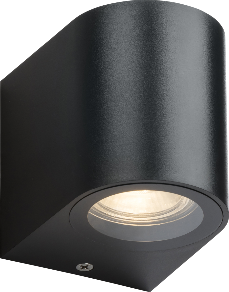 ALANA - 230V IP65 GU10 Polycarbonate Single Wall light - Black - ALC1BK image 0