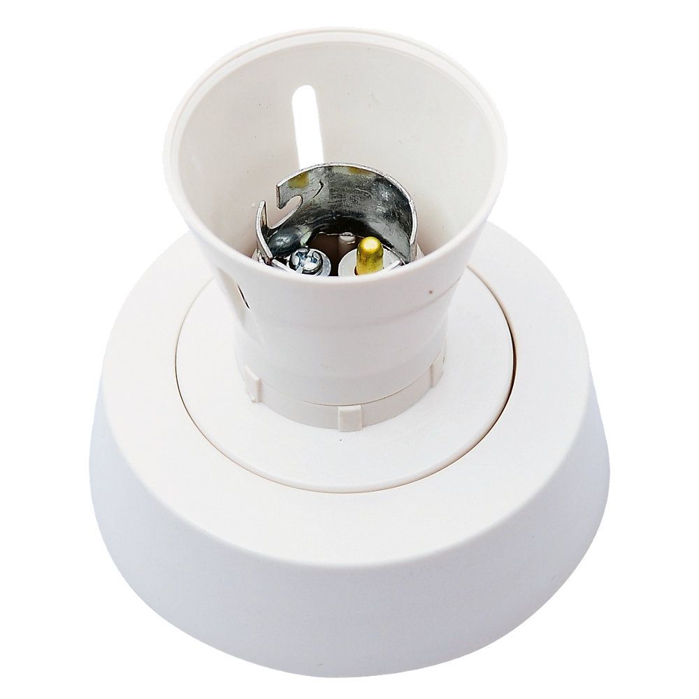 Straight Pre-Wired B22 Battern Lampholder - BLSHOPW image 0