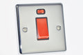 Polished Chrome 45A Single Cooker Switch - W52PCB image 0