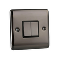 Definition 2 Gang Double 10a Light Switch D02BN image 0