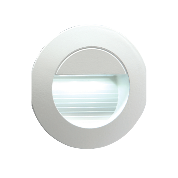 230V IP54 Recessed Round Indoor/Outdoor LED Guide/Stair/Wall Light White LED - NH020W image 0