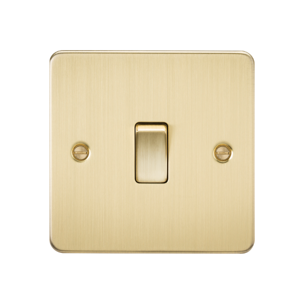 Brushed Brass 20A 1G DP Switch - FP8341BB image 0