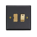 Varilight Vogue Matt Black 13A Switched Fused Spur + Neon- XY6NV.MB image 0