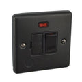 Matt Black 13a Switched Fuse Spur with Neon - W39MBB image 0