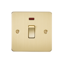 Brushed Brass 20A 1G DP Switch with Neon - FP8341NBB image 0