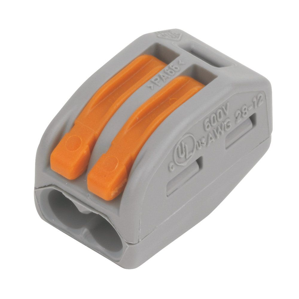 2 Pole Spring Lever Connector - Pack of 50 - VUEP135 image 0