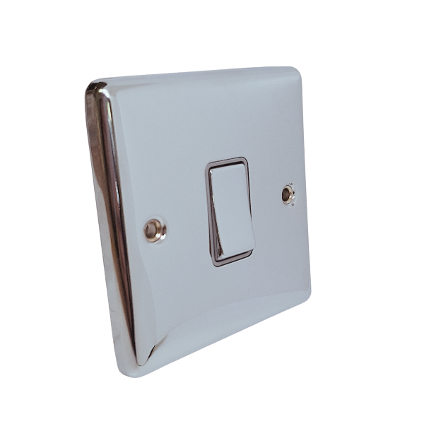 Polished Chrome 1 Gang Single 10A Light Switch – W01PCG image 0
