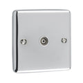 Polished Chrome 1 Gang TV Coaxial Outlet - W42PCW image 0