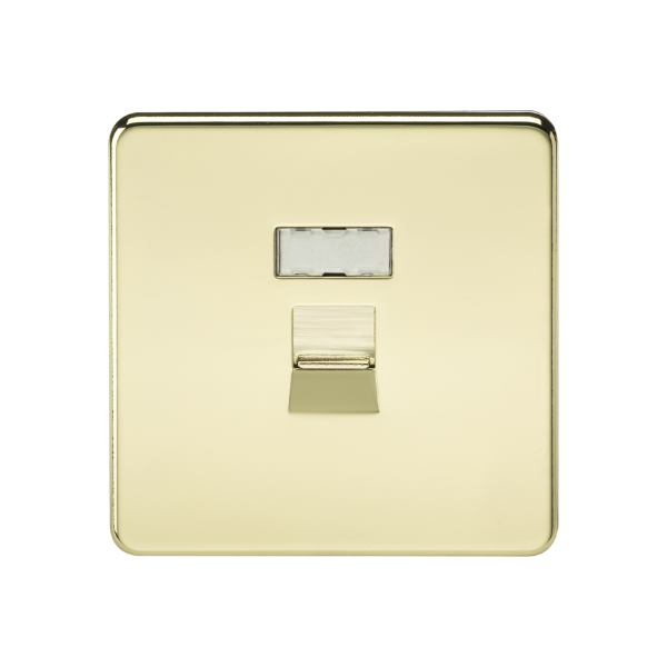 Polished Brass RJ45 Network Outlet - SFRJ45PB image 0