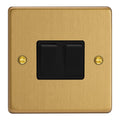Brushed Brass 2-Gang 10A 1- or 2-Way Rocker Switch XDE2B.BB image 0