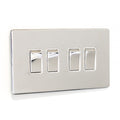4 Gang Quad 10a Light Switch - SG04PCW image 0