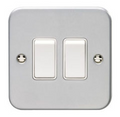 2 Gang 10a Switch - Metal Clad MC02 image 0