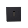 Matt Black Urban Screwless 1-Gang 10A 1- or 2-Way Rocker Switch XDY1S.MB image 0