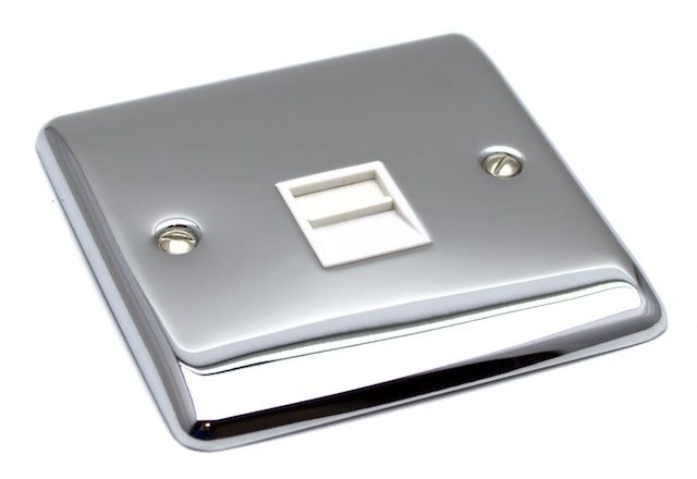 Definition Polished Chrome Telephone BT Secondary Socket D44PCW image 0