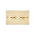 Brushed Brass 10AX 4G 2-way Toggle Switch - FP4TOGBB image 0
