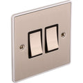 Urban Edge 2 Gang Double 10a Light Switch - UE02BCB image 0