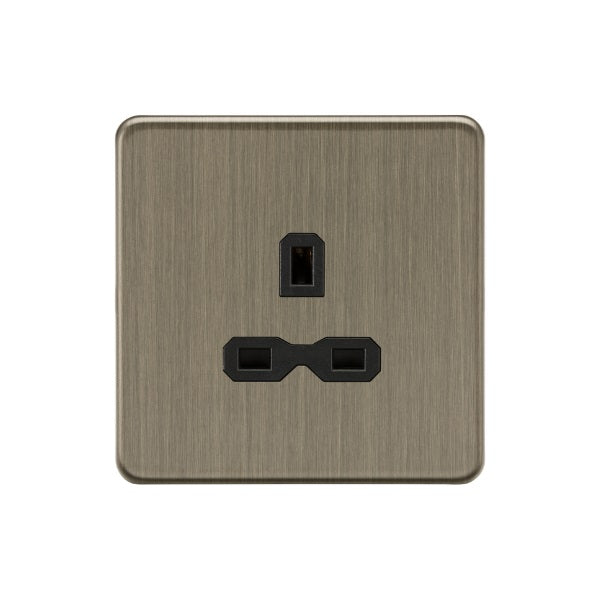 Antique Brass 13A 1G Unswitched Socket - SFR7000UAB image 0