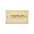 Brushed Brass 3G 2-way 10-200W (5-150W LED) Intelligent dimmer - FP2193BB image 0