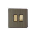 Urban Screwless Antique Brass 13A Switched Fused Spur XDY6S.AB image 0