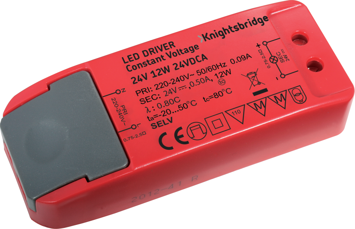 IP20 24V 12W LED Driver - Constant Voltage - 24VDCA image 0