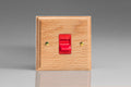Varilight Kilnwood 45A Cooker Switch (Single Plate/ Red Rocker) - XK45SO image 0
