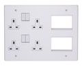 Volex VX1590WH Multimedia Plate 13A image 0