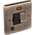Windsor Antique Brass 13A Switched Fuse Spur with Neon - W39AB image 0