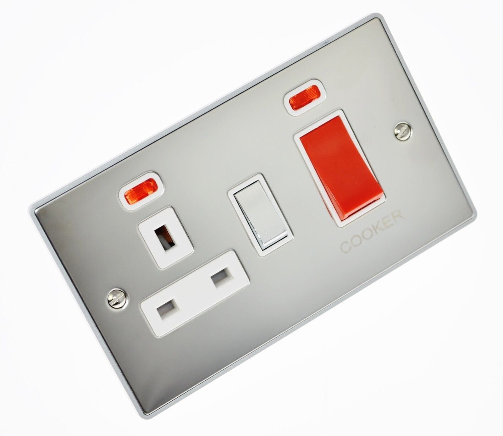 45A Cooker Switch with Socket - UE41PCW image 0