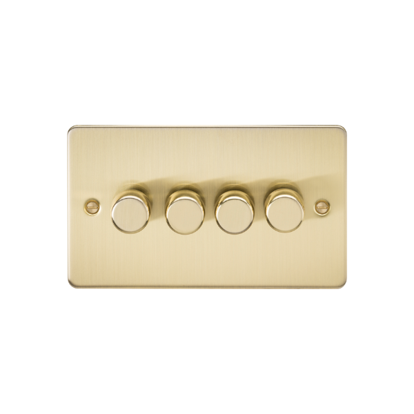 Brushed Brass 4G 2-way 10-200W (5-150W LED) Intelligent dimmer - FP2194BB image 0