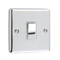 Polished Chrome 1 Gang Single 10A Light Switch - W01PCW image 0