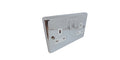 Pack of 10 - Windsor Polished Chrome White Double Gang Sockets image 0