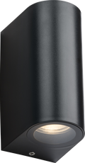 ALANA - 230V IP65 GU10 Polycarbonate Up/Down Wall light - Black - ALC2BK image 0
