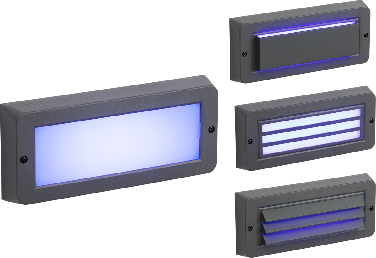 230V IP65 5W Blue LED Surface Mount Brick light - Grey - BL5BLG image 0