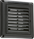 100mm/4 inch Extractor Fan Grille with Fly Screen - Black - EX009B image 0