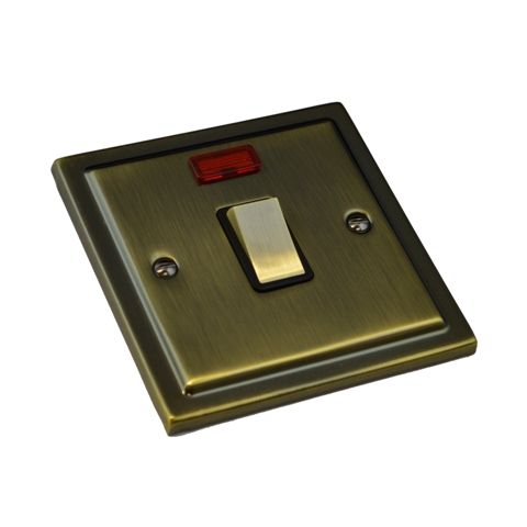 Antique Brass 20A Double Pole Switch R37AB image 0