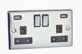 Polished Chrome USB - Twin Ports 3.1a - W65PCB image 0