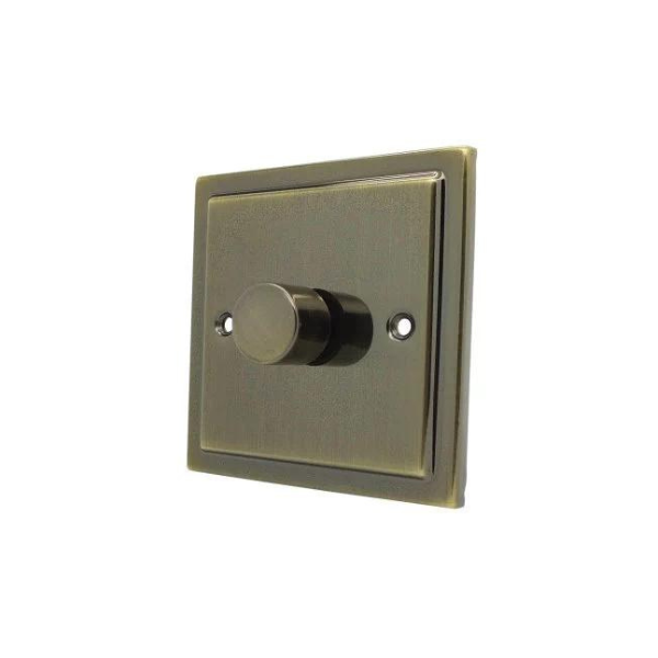 Antique Brass 1 Gang Intelligent 250W Dimmer Switch R10AB-IN25 image 0