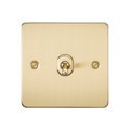 Brushed Brass 10AX 1G 2-way Toggle Switch - FP1TOGBB image 0