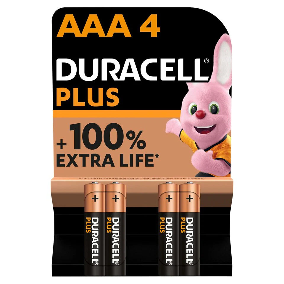 Duracell Batteries Plus 100 AAA Pack of 4 image 0