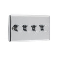 Polished Chrome 4 Gang 250W Dimmer Switch – W13PC image 0