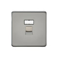 Black Nickel UTP CAT6a RJ45 Network Outlet image 0