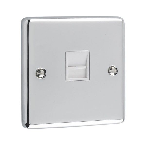 Polished Chrome Telephone BT Master Socket - W45PCW image 0