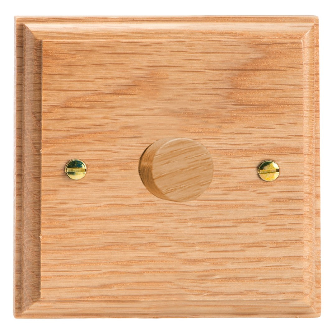 Varilight Kilnwood 1-Gang 2-Way V-Dim Push On/Off Rotary Dimmer 1 x 60-400W - HK3O image 0