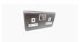 BRUSHED CHROME 2 GANG SWITCHED SOCKET B/CHROME WHITE - 07BCW image 0