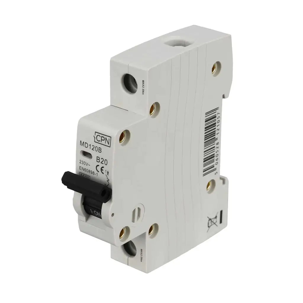 Cudis CPN MD 20A Single Pole 6kA B Curve MCB image 0