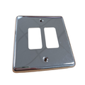 Polished Chrome 2 Gang Grid Plate – WGP2GPC image 0
